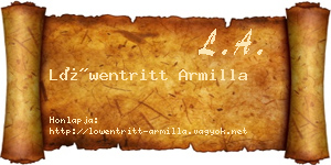 Löwentritt Armilla névjegykártya
